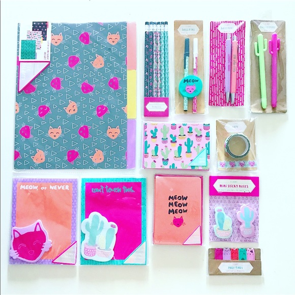 Target Other - Target Cactus Cat Stationary Set